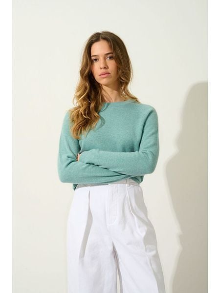 AUTHENTIC CASHMERE Kaszmirowy sweter "Ecrin" w kolorze turkusowym rozmiar: S. Niebieskie swetry klasyczne damskie AUTHENTIC CASHMERE, s, z kaszmiru, bez kołnierzyka. Za 338.21 zł.