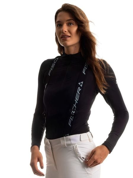 Fischer Koszulka funkcyjna w kolorze czarnym rozmiar: XS. Czarne koszulki damskie FISCHER, xs, bez wzorów, z materiału, bez kołnierzyka, bez ramiączek. Za 183.59 zł.