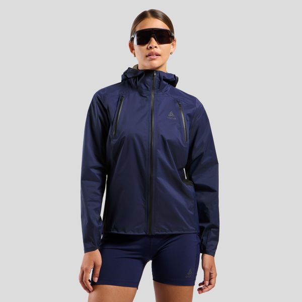 Kurtka przeciwdeszczowa damska Odlo X-ALP WATERPROOF PRO Jacket. Niebieskie kurtki damskie ODLO, bez wzorów, bez kaptura. W wyprzedaży za 682.99 zł.