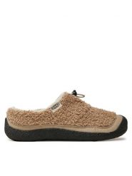 Keen Klapki Howser III Slide 1029437 Beżowy. Brązowe klapki damskie Keen, bez wzorów, z materiału, bez obcasa, bez zapięcia. Za 239.99 zł.
