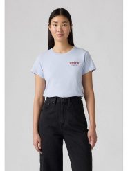 Levi's Koszulka w kolorze błękitnym rozmiar: S. Niebieskie bluzki damskie Levi's, s, bez wzorów, z bawełny, bez kołnierzyka, bez ramiączek. Za 79.59 zł.