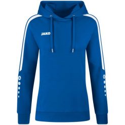 Bluza z kapturem dla kobiet Jako Power. Niebieskie bluzy damskie JAKO, na zimę, bez wzorów, z bawełny, z kapturem. Za 386.00 zł.