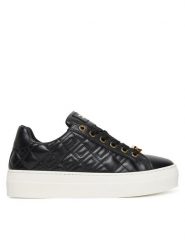 Elisabetta Franchi Sneakersy Low Cut Lace Up F4A9-E0357-1251 D Czarny. Czarne buty sportowe dziewczęce Elisabetta Franchi, bez wzorów, ze skóry, bez zapięcia. Za 879.99 zł.