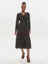 Pinko Sukienka koszulowa Isometria 101838 A0ZK Czarny Regular Fit. Czarne sukienki damskie Pinko, bez wzorów, z syntetyku, bez ramiączek. Za 2,319.00 zł.