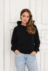 BLUZA MILA CZARNA L - Flawless. Czarne bluzy damskie Flawless, l, bez wzorów, z bawełny, z kapturem. Za 203.00 zł.