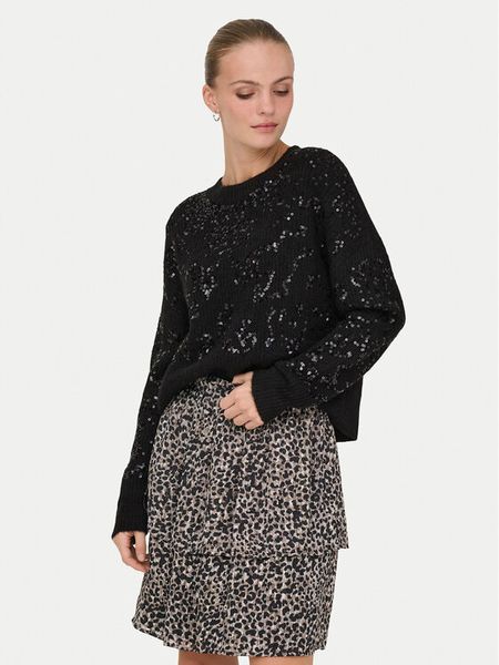 ONLY Sweter Alta 15353230 Czarny Regular Fit. Czarne swetry klasyczne damskie Only, s, bez kołnierzyka. Za 169.99 zł.