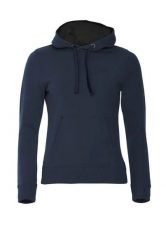 Clique Classic Hoody Women – damska bluza z kapturem, dark navy. Niebieskie bluzy damskie CLIQUE, s, bez wzorów, z bawełny, z kapturem. Za 309.10 zł.