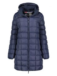 Geographical Norway Płaszcz pikowany "Babette" w kolorze granatowym rozmiar: onesize. Niebieskie płaszcze damskie Geographical Norway, bez wzorów, bez kaptura. Za 245.96 zł.