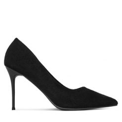 Szpilki DeeZee. Czarne szpilki damskie DeeZee, bez wzorów, bez obcasa, na szpilce, bez zapięcia. Za 229.99 zł.
