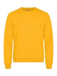 Clique Basic Roundneck bluza unisex, materiał odporny na piling – lemon. Żółte bluzy damskie CLIQUE, m, bez wzorów, z bawełny, bez kaptura. Za 155.70 zł.