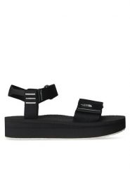 The North Face Sandały Skeena Platform NF0A8AE7VOR1 Czarny. Czarne sandały damskie The North Face, bez wzorów, z materiału, bez obcasa, na koturnie, bez zapięcia. Za 179.99 zł.