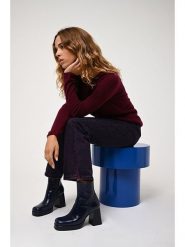 AUTHENTIC CASHMERE Kaszmirowy sweter "Epéna" w kolorze bordowym rozmiar: S. Czerwone swetry klasyczne damskie AUTHENTIC CASHMERE, s, z kaszmiru, bez kołnierzyka. Za 314.75 zł.