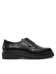 Calvin Klein Półbuty Lace Up - Lth HW0HW02278 Czarny. Czarne obuwie sportowe damskie Calvin Klein, bez wzorów, ze skóry, bez obcasa, na płaskiej podeszwie, bez zapięcia. Za 379.99 zł.