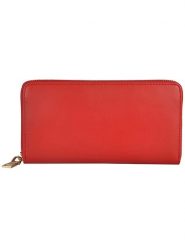 Florence Bags Skórzany portfel "Quero" w kolorze czerwonym - 20 x 10 x 2 cm rozmiar: onesize. Czerwone portfele damskie Florence Bags, bez wzorów, z materiału. Za 113.99 zł.