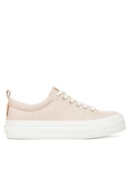 Roxy Tenisówki V12908 Beżowy. Brązowe obuwie sportowe damskie Roxy, bez wzorów, z materiału, bez zapięcia. Za 119.99 zł.