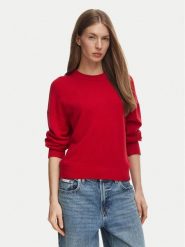 Tommy Hilfiger Sweter WW0WW51459 Czerwony Regular Fit. Czerwone swetry klasyczne damskie Tommy Hilfiger, l, z kaszmiru, bez kołnierzyka. Za 1,299.00 zł.