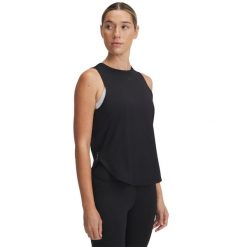 Damski tank top Under Armour Launch Elite. Czarne obuwie sportowe damskie Under Armour, z materiału, bez zapięcia, do biegania. Za 276.50 zł.