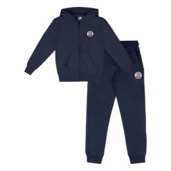 Bluza z kaptur na czas wolny na co dzień. Niebieskie bluzy damskie LEONE 1947 APPAREL, bez wzorów, z bawełny, bez kaptura. W wyprzedaży za 136.83 zł.