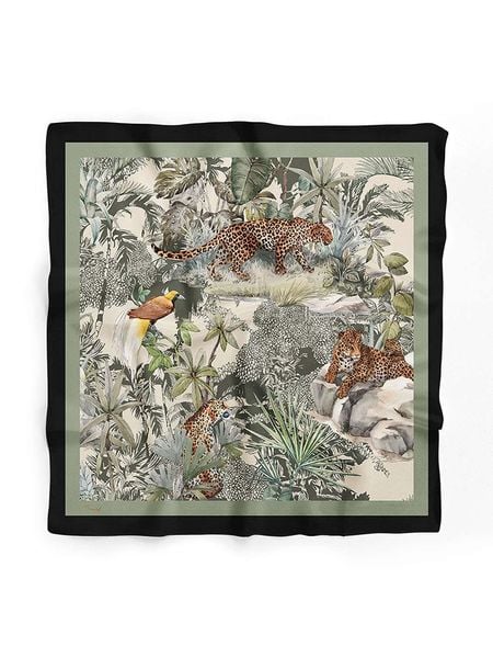 Lucky Bees Chusta w kolorze zielonym ze wzorem - 55 x 55 cm rozmiar: onesize. Zielone chusty damskie Lucky Bees, bez wzorów, z materiału. Za 21.99 zł.