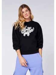 Chiemsee Bluza "Chaska" w kolorze czarnym rozmiar: M. Czarne bluzy damskie Chiemsee, m, bez wzorów, z bawełny, bez kaptura. Za 97.28 zł.