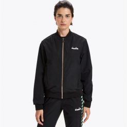 Kurtka damska DIADORA L. FZ JACKET CHALLENGE. Czarne kurtki damskie Diadora, l, bez wzorów, bez kaptura. Za 149.99 zł.