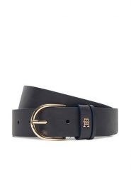 Tommy Hilfiger Pasek Damski Essential Effortless 3.5 AW0AW17757 Granatowy. Niebieskie paski damskie Tommy Hilfiger, bez wzorów, ze skóry. Za 199.99 zł.