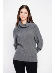 ASSUILI Sweter w kolorze ciemnoszarym rozmiar: 42. Szare golfy damskie Assuili, bez wzorów, bez ramiączek. Za 137.45 zł.