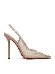 Eva Minge Szpilki EO-MAE-LT1677-27 Beżowy. Brązowe szpilki damskie Eva Minge, bez wzorów, z materiału, bez obcasa, na szpilce, bez zapięcia. Za 429.99 zł.