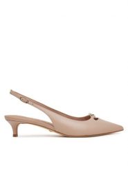 Guess Czółenka FLTJES LEA05 Beżowy. Brązowe czółenka damskie Guess, z aplikacjami, ze skóry, bez obcasa. Za 399.99 zł.