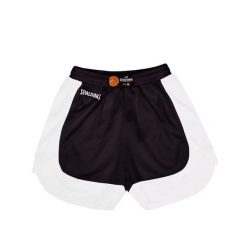 Szorty Spalding Hustle. Czarne spodenki sportowe damskie SPALDING, m, bez wzorów, z materiału, na fitness i siłownię. Za 162.00 zł.