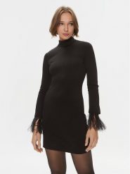 Marella Sukienka koktajlowa Ione 2336260836200 Czarny Regular Fit. Czarne sukienki damskie Marella, bez wzorów, z syntetyku, wizytowe, bez ramiączek. Za 559.99 zł.