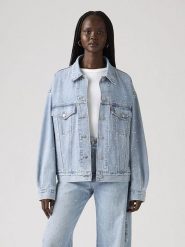 Levi's Kurtka dżinsowa w kolorze błękitnym rozmiar: M. Niebieskie kurtki damskie Levi's, m, bez wzorów, z bawełny, bez kaptura. Za 249.95 zł.