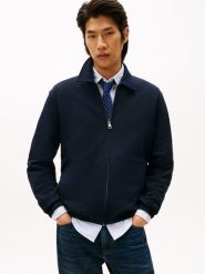 Tommy Hilfiger kurtka dresowa Kobiety Bawełna niebieski, L. Niebieskie kurtki damskie Tommy Hilfiger, l, bez wzorów, z bawełny, bez kaptura. Za 479.95 zł.