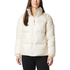 Kurtka uniwersalna damska Columbia Puffect. Brązowe kurtki damskie Columbia, uniwersalny, bez wzorów, z puchu, bez kaptura. Za 349.99 zł.