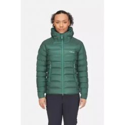 Kurtka Rab Electron Pro Women-Green Slate 12_M. Zielone kurtki damskie RAB, m, bez wzorów, z puchu, bez kaptura. Za 1,130.99 zł.