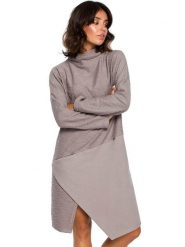 Be Wear Sukienka w kolorze szarym rozmiar: XL. Szare sukienki damskie Be Wear, bez wzorów, bez ramiączek. Za 110.04 zł.