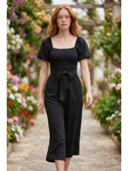 SOULSHAE Kombinezon w kolorze czarnym rozmiar: L/XL. Czarne kombinezony damskie SOULSHAE, l, bez wzorów, z tkaniny, bez kołnierzyka, bez ramiączek. Za 137.95 zł.