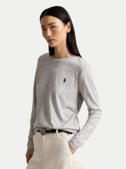 Polo Ralph Lauren Bluzka 211B14604003 Szary Regular Fit. Szare bluzki damskie Polo Ralph Lauren, l, bez wzorów, bez kołnierzyka, bez ramiączek. Za 439.99 zł.