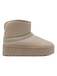 C'M Botki zimowe w kolorze kremowym rozmiar: 41. Brązowe botki damskie C'M, na zimę, z materiału, bez obcasa, bez zapięcia. Za 117.99 zł.