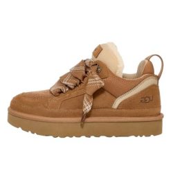 Buty do chodzenia dla dorosłych UGG Lowmel Chestnut. Brązowe obuwie sportowe casual damskie Ugg, bez zapięcia. Za 723.20 zł.
