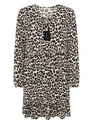 Zwillingsherz Sukienka "Leo Dream" w kolorze kremowo-beżowo-czarnym rozmiar: onesize. Brązowe sukienki damskie Zwillingsherz, bez wzorów, z wiskozy, bez ramiączek. Za 165.99 zł.