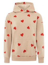 Zwillingsherz Bluza "Hearts" w kolorze beżowym rozmiar: M. Brązowe bluzy damskie Zwillingsherz, m, bez wzorów, z kapturem. Za 213.79 zł.