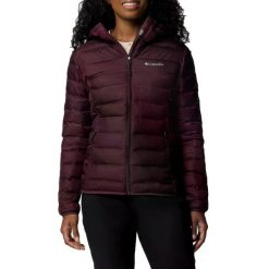 Kurtka COLUMBIA LAKE 22 II DOWN HOODED JA Bordeaux. Czerwone kurtki damskie Columbia, bez wzorów, z syntetyku, bez kaptura. Za 660.36 zł.