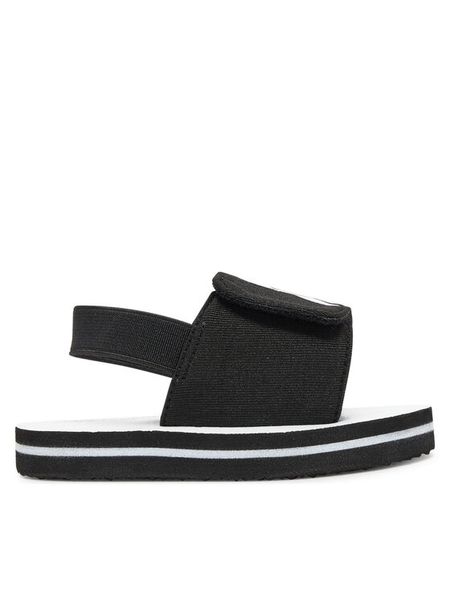 Karl Lagerfeld Kids Sandały Z30384 M Czarny. Czarne sandały dziewczęce Karl Lagerfeld Kids, z materiału, bez obcasa, bez zapięcia. Za 239.99 zł.