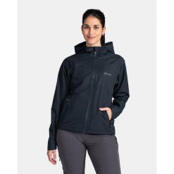 Kurtka outdooroowa damska Kilpi SONNA-W. Czarne kurtki damskie Kilpi, s, bez wzorów, z softshellu, bez kaptura. Za 422.05 zł.