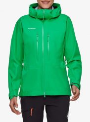 Kurtka przeciwdeszczowa damska Mammut Taiss HS Hooded Jacket. Zielone kurtki damskie Mammut, l, bez wzorów, z poliamidu, bez kaptura. Za 1,429.99 zł.