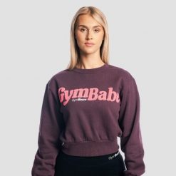 Bluza damska fitness z bufiastymi rękawami GymBabe Eclipse. Fioletowe bluzy damskie GYMBEAM, s, bez wzorów, z bawełny, bez kaptura. Za 131.90 zł.