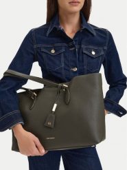 GINO ROSSI Torebka C- LDA9537 Khaki. Brązowe shopper bag Gino Rossi, bez wzorów, ze skóry, bez dodatków. Za 259.99 zł.