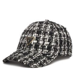 Czapka z daszkiem Guess. Czarne czapki z daszkiem damskie Guess, z aplikacjami. Za 149.99 zł.