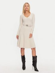 Marciano Guess Sukienka dzianinowa Luna 4BGK00 5613Z Écru Regular Fit. Sukienki damskie Marciano Guess, z aplikacjami, z dzianiny, bez ramiączek. Za 569.99 zł.